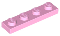3710 bp LEGO 3710 Bright Pink Plate 1 x 4 (l. stenen35-11)^ - Afbeelding 1