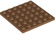 3958 mn LEGO 3958 Medium Nougat Plate 6 x 6 (stenen 49-19)^ - Afbeelding 1
