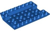 5117 blauw LEGO 5117 Blue Slope, Inverted 45 6 x 8 Double with 4 Holes and 4 Pin Holes ^ - Afbeelding 1