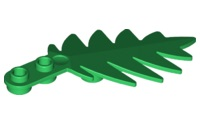 6148 green LEGO 6148 Green Plant, Tree Palm Leaf Small 8 x 3 (Used/Gebruikt)^ - Afbeelding 1