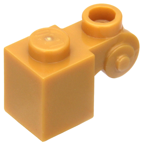 20310 pg Lego 20310 Pearl Gold Brick, Modified 1 x 1 with Scroll with Hollow Stud (stenen 58-1) ^ - Afbeelding 1